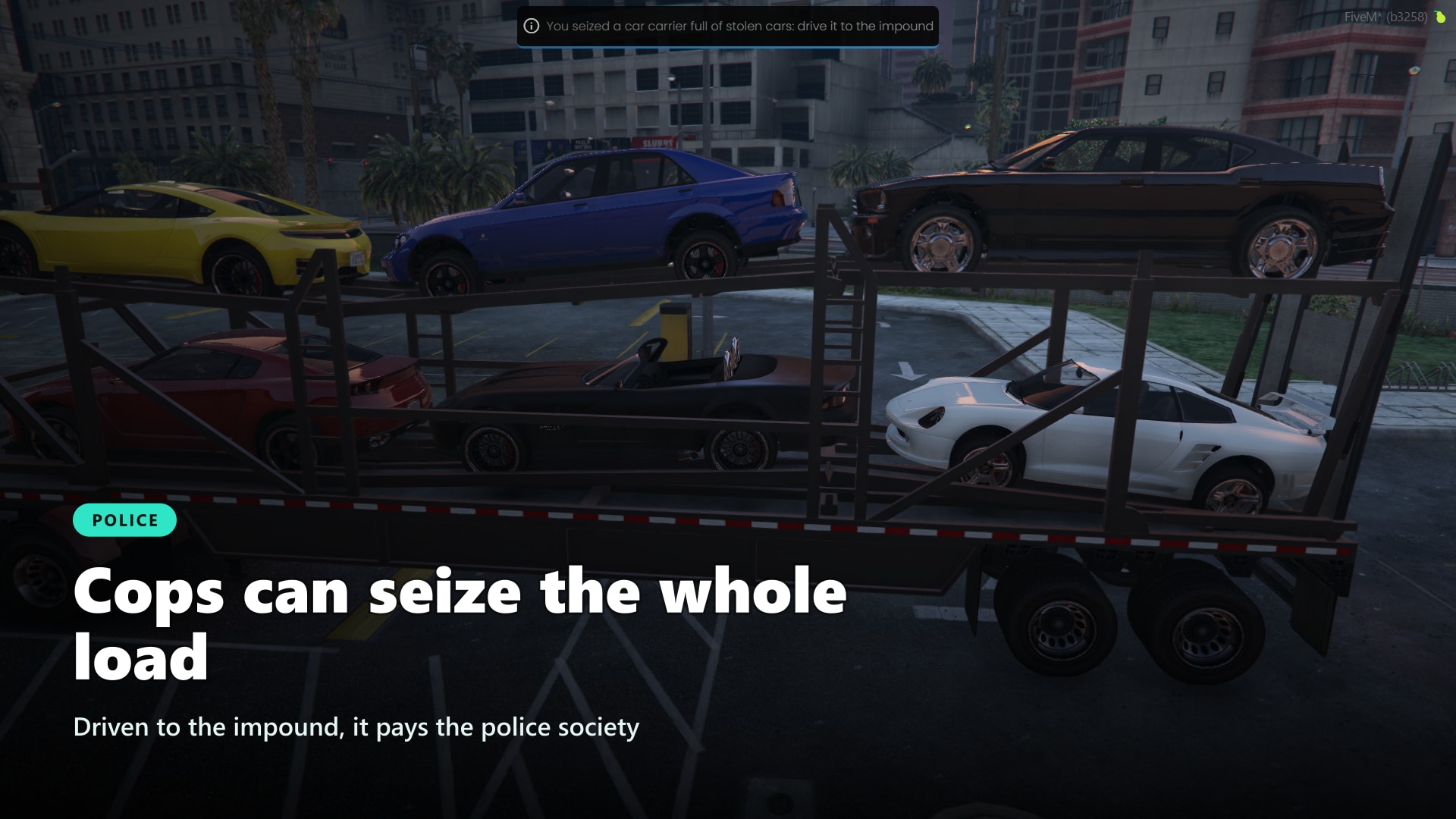 Carrier seized by the police