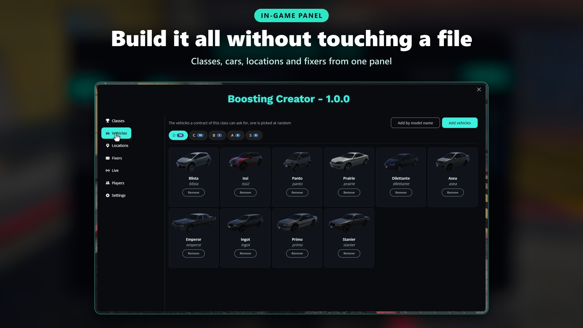 Admin panel