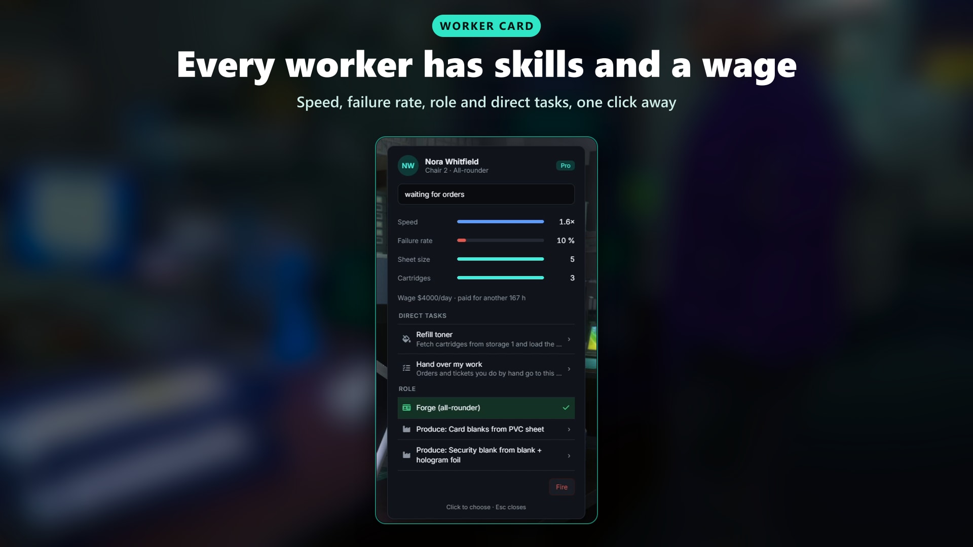 Worker card